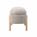 Panca baule effetto bouclé grigio Lara 108X41H48 