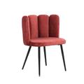 Sedia in velluto rosso Elsa 60X53H45/75 