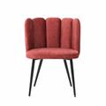 Sedia in velluto rosso Elsa 60X53H45/75 