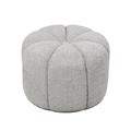 Pouf effetto bouclé grigio Lisa 52X52H39
