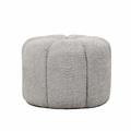 Pouf effetto bouclé grigio Lisa 52X52H39