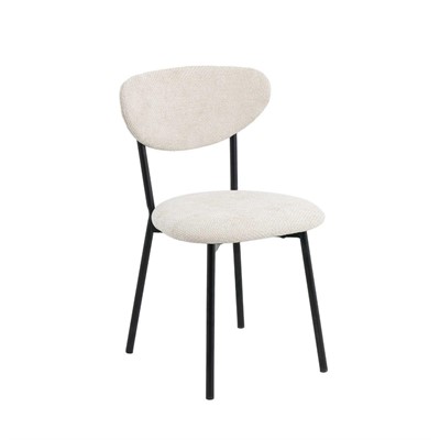 Sedia in tessuto avorio Nina 47X50H46/80