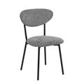 Sedia in tessuto grigio Nina 47X50H46/80