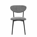 Sedia in tessuto grigio Nina 47X50H46/80