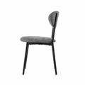 Sedia in tessuto grigio Nina 47X50H46/80