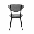 Sedia in tessuto grigio Nina 47X50H46/80