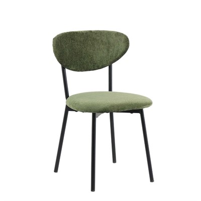Sedia in tessuto verde oliva Nina 47X50H46/80