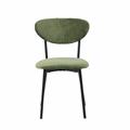 Sedia in tessuto verde oliva Nina 47X50H46/80