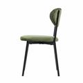 Sedia in tessuto verde oliva Nina 47X50H46/80