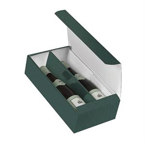 Portabottiglie a scatola in cartone verde 20X36,5H10