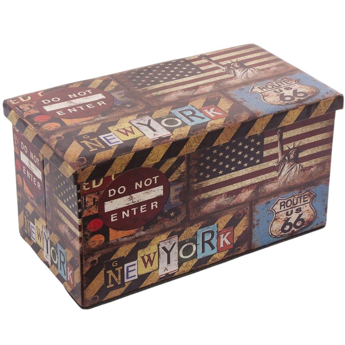 Pouf contenitore: stampa new york