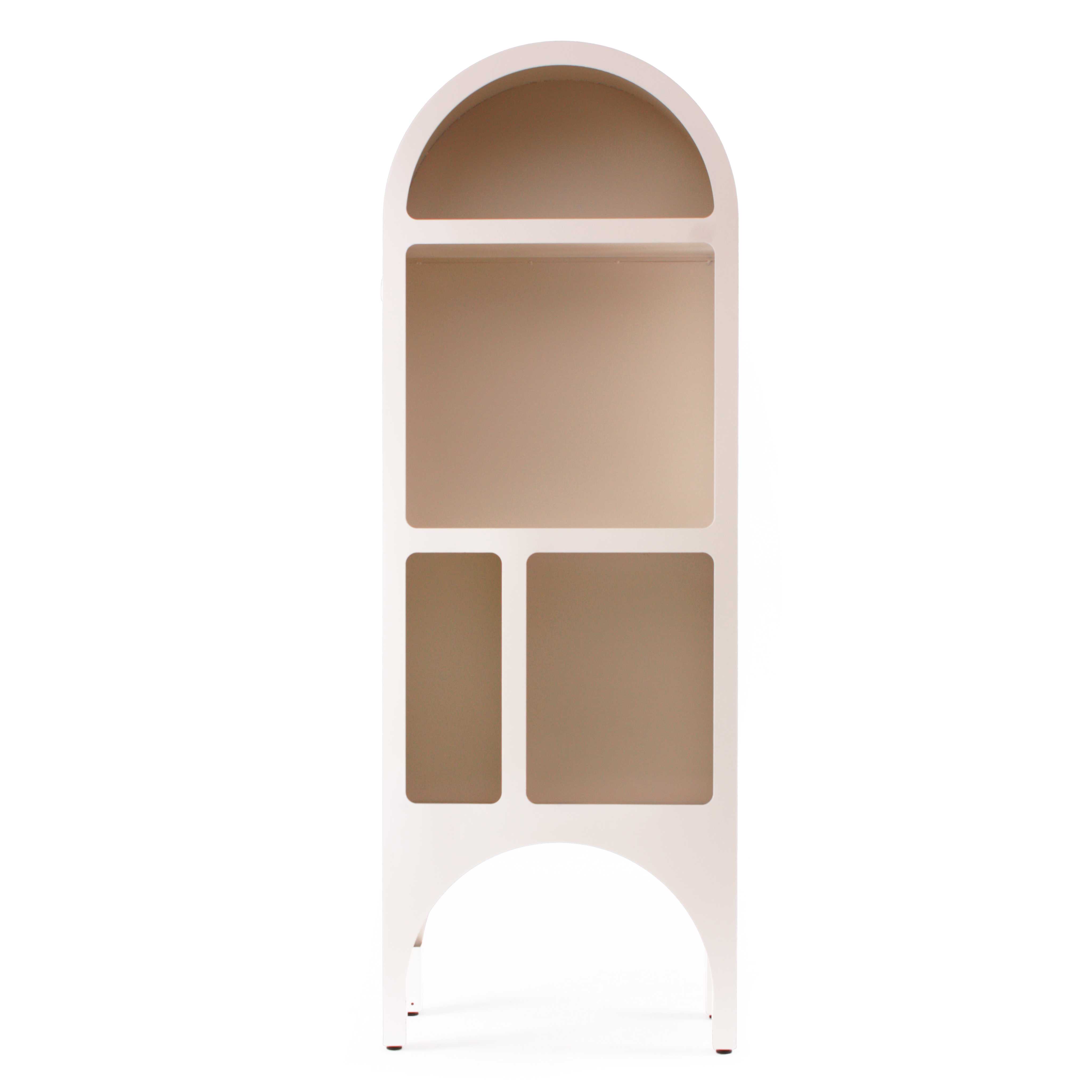 Arredo in ferro: libreria in metallo bianco