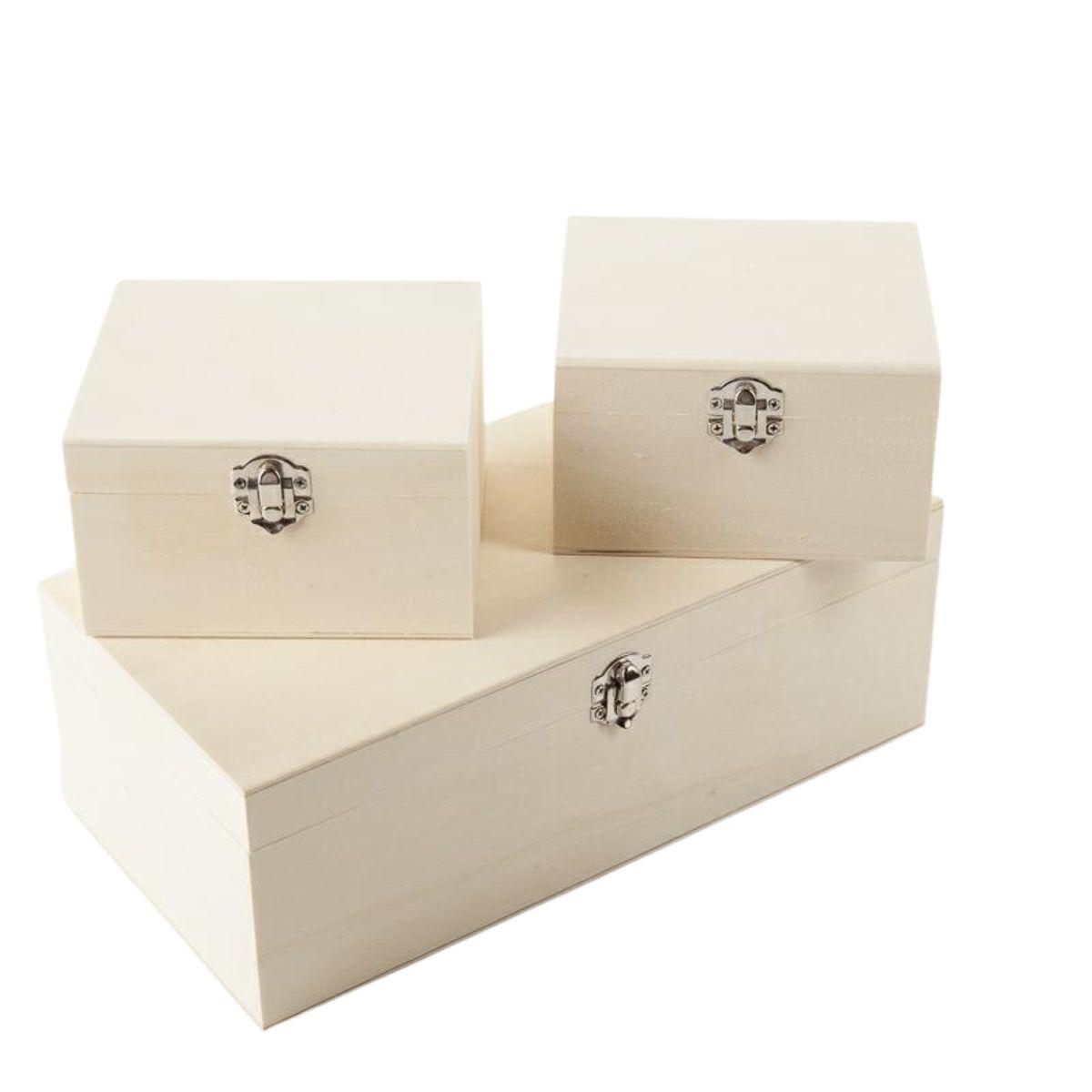 decoupage set di tre scatole